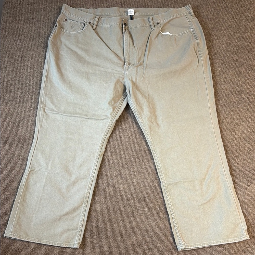 Polo Ralph Lauren Jeans Mens Big 50x30 Tan Straight Wide Vintage Horse Logo